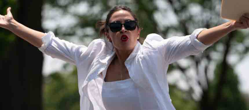 Video: AOC, Jamaal Bowman Freak Out at Bronx Rally